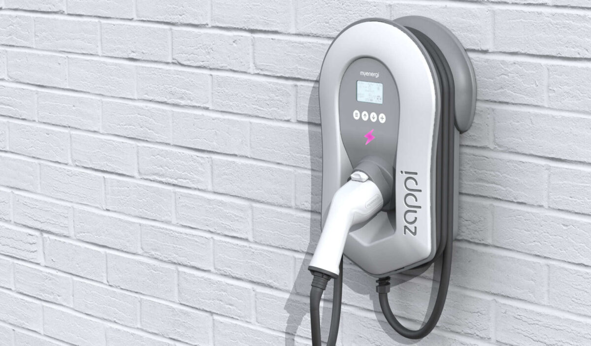 Myenergi Zappi charger installed at a UK home