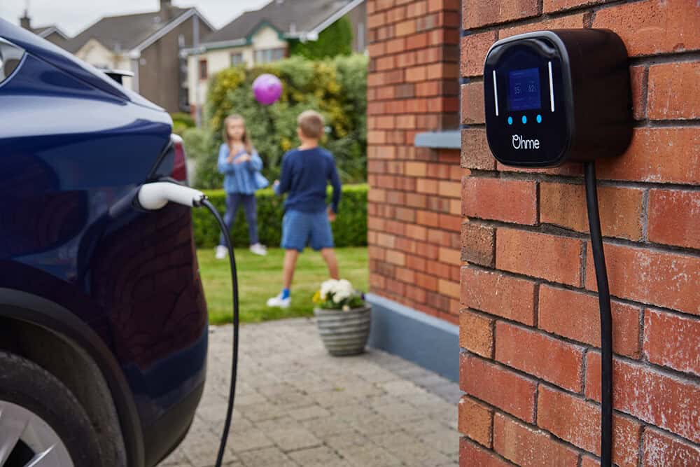 Ohme Home Pro smart EV charger installed for app-controlled off-peak charging